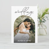 ミニマモダンリストArch Photo結婚's 招待状 (スタンド正面)