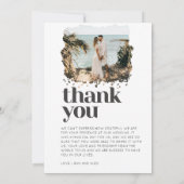 ミニマモダンリストArch Photo結婚's Thank You サンキューカード (裏面)