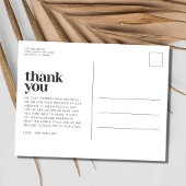 ミニマモダンリストArch Photo結婚's Thank You ポストカード