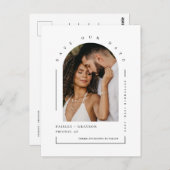 ミニマモダンリストArch Photo QRコード救Our Date ポストカード (正面/裏面)