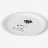 ミニマモダンリストBBQグリル赤ちゃんシャワー ペーパープレート (アングル)