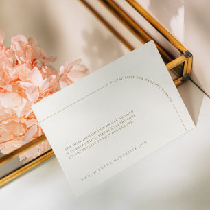 ミニマモダンリストBohoの結婚ウェブサイト エンクロージャーカード