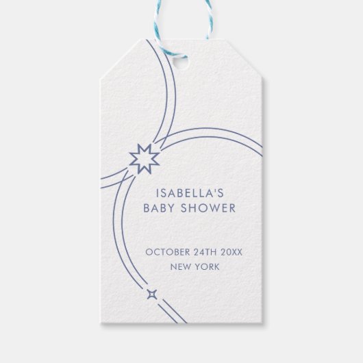 ミニマモダンリストBohoアーチベビーシャワー ギフトタグ (正面)