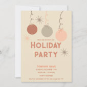 ミニマモダンリストbohoオーナメントホリデーパーティー 招待状 (正面)