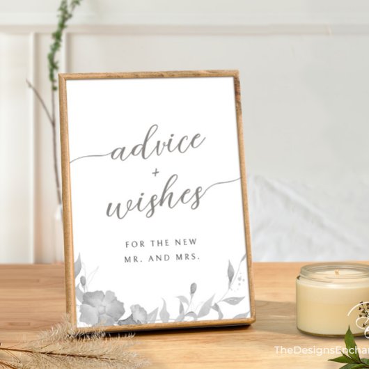 ミニマモダンリストBohoフローラアドバイス&ウィッシュサイン 招待状