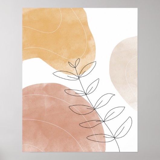 ミニマモダンリストBoho抽象芸術アートプリントポスター ポスター (正面)