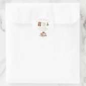 ミニマモダンリストBoho男の子の服ベビーシャワー ラウンドシール (バッグ)