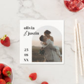 ミニマモダンリストBoho Arch Photo結婚's スタンダードカクテルナプキン (インサイチュ)