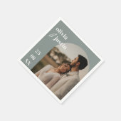 ミニマモダンリストBoho Arch Photo結婚's スタンダードカクテルナプキン (角)