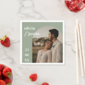 ミニマモダンリストBoho Arch Photo結婚's スタンダードカクテルナプキン (インサイチュ)