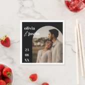 ミニマモダンリストBoho Arch Photo結婚's スタンダードカクテルナプキン (インサイチュ)