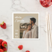 ミニマモダンリストBoho Arch Photo結婚's スタンダードカクテルナプキン (インサイチュ)