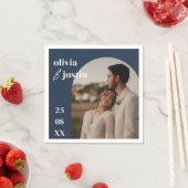 ミニマモダンリストBoho Arch Photo結婚's スタンダードカクテルナプキン (インサイチュ)