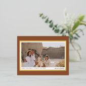 ミニマモダンリストBoho Brown 1写真実在 箔シーズンポストカード (立ち正面)