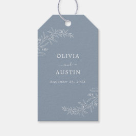 ミニマモダンリストBoho Dusty Blue結婚ズ ギフトタグ