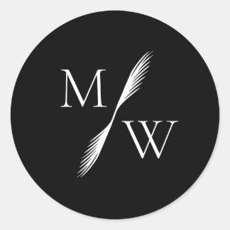 ミニマモダンリストBoho Monogram結婚ズ ラウンドシール