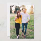 ミニマモダンリストBoho Peach写真結婚ズ 招待状 (裏面)