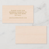ミニマモダンリストBoho Peach金ゴールドの結婚ウェブサイト エンクロージャーカード (正面/裏面)
