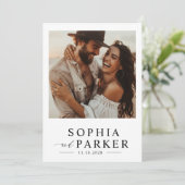 ミニマモダンリストBoho Photo結婚's 招待状 (スタンド正面)