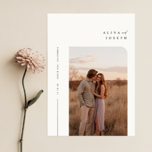 ミニマモダンリストBoho Photo結婚's 招待状