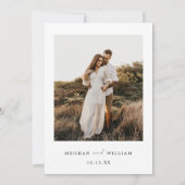 ミニマモダンリストBoho Photo結婚's 招待状 (裏面)