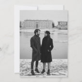 ミニマモダンリストBoho Yellow Photo結婚's 招待状 (裏面)