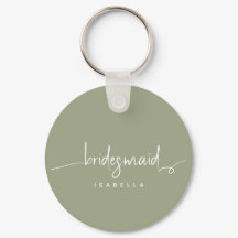 ミニマモダンリストBridesmaidスクリプトSage Green