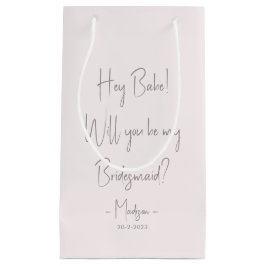 ミニマモダンリストBridesmaid提案スクリプト赤面 スモールペーパーバッグ