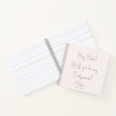 ミニマモダンリストBridesmaid提案スクリプト赤面 ノートブック (内部)