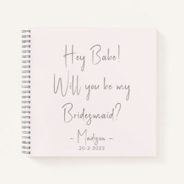 ミニマモダンリストBridesmaid提案スクリプト赤面 ノートブック