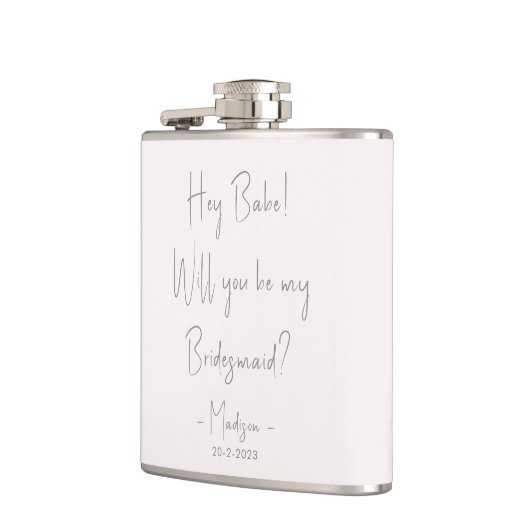 ミニマモダンリストBridesmaid提案スクリプト赤面 フラスク (左)