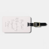 ミニマモダンリストBridesmaid提案スクリプト赤面 ラゲッジタグ (正面横)