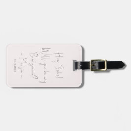 ミニマモダンリストBridesmaid提案スクリプト赤面 ラゲッジタグ