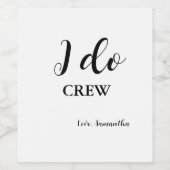 ミニマモダンリストBridesmaid提案I do Crew ワインラベル (シングルラベル)