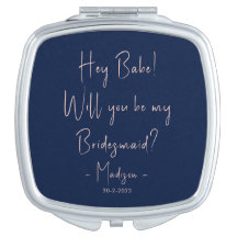 ミニマモダンリストBridesmaid Proposal Script Navy
