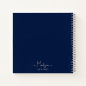 ミニマモダンリストBridesmaid Proposal Script Navy ノートブック (裏面)