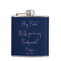 ミニマモダンリストBridesmaid Proposal Script Navy
