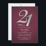 ミニマモダンリストBurgundyサプライズ21st誕生日 招待状<br><div class="desc">このミニマルな21歳の誕生日の招待でスタイルでモダンあなたの特別な誰かを驚かせる。ブルゴーニュとエレガントグリッターのプリントとフェイク共に、この招待は必ずインスパイアあなたのゲストを作り、彼ら感じは今後のお祝いのために本当に興奮させる。特別なマイルストーンを記念し、エレガンスと洗練されたtouchでパーティーをスタートさせる完璧な方法である。</div>