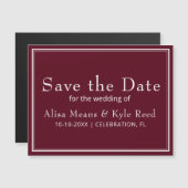 ミニマモダンリストBurgundy日付を保存 (正面/裏面)