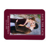 ミニマモダンリストBurgundy日付を保存 マグネット (横)