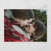 ミニマモダンリストBurgundy Red結婚の写真 案内ポストカード (裏面)