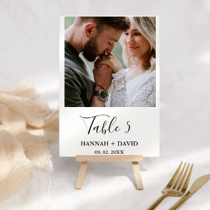 ミニマモダンリストCallligraphy写真結婚の内容 テーブルナンバー