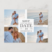 ミニマモダンリストCollage 4カスタムフォト結婚ズ ポストカード (正面)