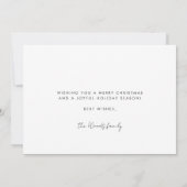 ミニマモダンリストFeliz Navidadクリスマスフォト シーズンカード (裏面)