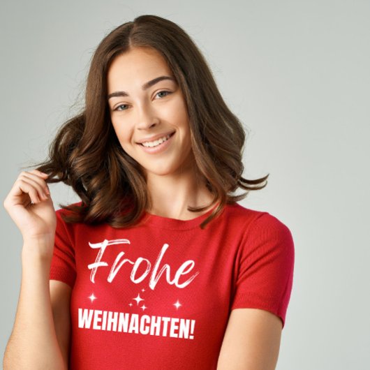 ミニマモダンリストFrohe Weihnachen Tシャツ