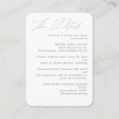 ミニマモダンリストGreen Sage結婚の詳細 エンクロージャーカード (正面)