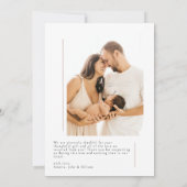 ミニマモダンリストHand-書の2枚の写真新生児 サンキューカード (裏面)