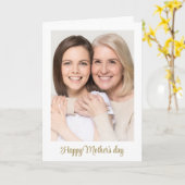 ミニマモダンリストHappy Mother's Dayの写真 カード (黄色い花)