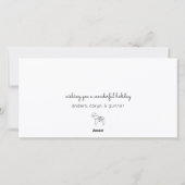 ミニマモダンリストHyggeクリスマスホリデー写真 シーズンカード (裏面)