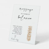 ミニマモダンリストJengaゲストブック結婚のサイン 台座サイン (正面)